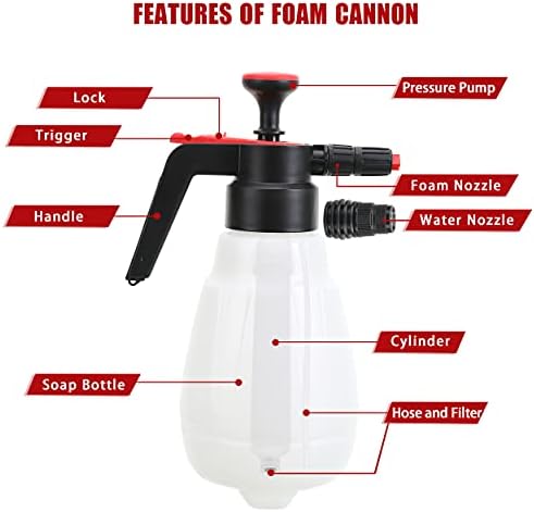 Foam Sprayer, Foaming Pump Blaster Hand Pressure Snow Foam Cannon Blaster - Image 2