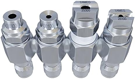 Jariko Jrod Pressure Washer Nozzle 2-3 GPM - High Pressure Hose J rod Nozzle - 1/4" Quick Connect for Soft Wash System - 4 Way Pressure Washer - 4 Tip Soft Wash Nozzle - Pressure Washer Accessories by Jariko