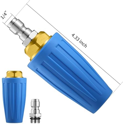 Turbo Nozzle Pressure Washer 4000 PSI Max Blue Rotating Turbo Nozzle - Image 2