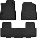 AUXKO All Weather Floor Mats for Honda Passport 2026 | High Wall,All-Weather,All Season,Odorless,Anti Slip,Rain&Salt Resistant,TPE Material,Black,Accessories,Pet Friendly - Image 2