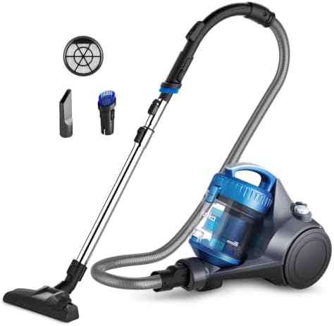 Eureka Canister Vacuum Cleaner, Household Vacuum for Home, Bagless Blue by Unknown