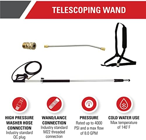 Simpson 4000PSI Telescoping Pressure Washer Extension Wand, 80470 - Image 2
