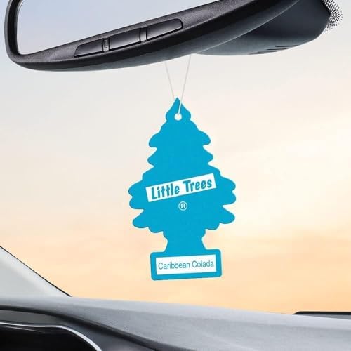 LITTLE TREES Car Air Freshener | Hanging Paper Tree for Home or Car | Caribbean Colada | 12 Pack - Image 4