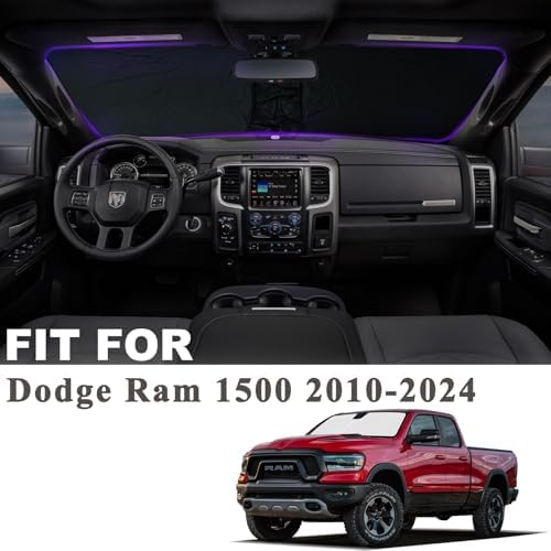2026 Upgrade Front Windshield Sunshade Fit for Dodge RAM 1500 2010-2025 2026 Foldable Car Shade Automotive Windshield Sunshades for Dodge RAM 1500 Accessories |Keeps Your Vehicle Cool| - Image 3