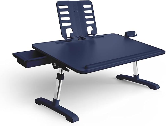 Limitless TotalDesk Portable Workstation and Lap Desk with Adjustable Height & Tilt (Navy) - Image 4