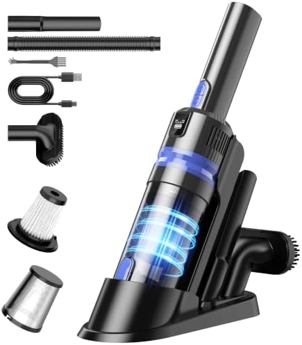 Handheld Vacuum Cordless Portable 3‑in‑1 Rechargeable Vacuum Cleaner with Charging Dock, Lighweight, 2‑Speed Modes, Type-C Charging for Car, Home, Office, Pet by Unknown