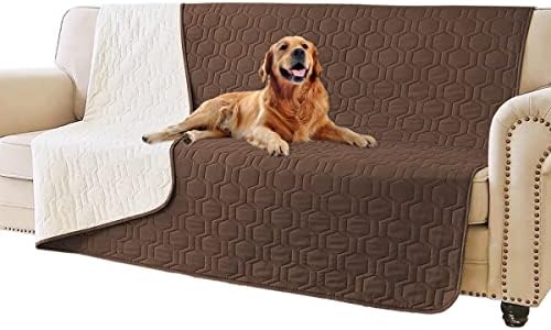 Waterproof Blanket Couch Cover for Dogs Non-Slip Pet Sofa Protector | Tcksstex Non-slip waterproof couch cover scratch resistant machine washable protects sofa bed car（68x82-Chocolate） by TcksstexFauxFurDogBedCover