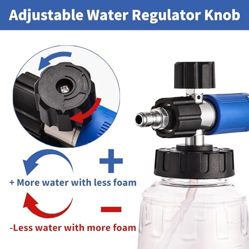 Foam Cannon for Pressure Washer with Dual Connector Accessory, FENG PAI Dual Lance Soap Cannon, Double Tip Soap Attachment for Foam Blaster, 1/4" Quick Connect, 3600 PSI - Image 2
