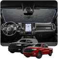 Windshield Sunshade Umbrella for 2019-2026 Dodge Ram 1500 2500 3500 Custom Fit Windshield Sun Protector Cover 6-Layer Heat-Resistant Fabric Ultra-Strong Fiberglass Frame (for 2019-2026 Dodge Ram) by BSTW