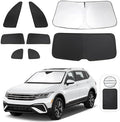 TINGLU 8PCS Window Shades for Volkswagen VW Tiguan 2018-2023 Accessories Car Side Full Windows Rear Triangular Windshield Sun Shade Sun UV Rays & Privacy Protection for Camping,Napping,and Relaxing by TINGLU