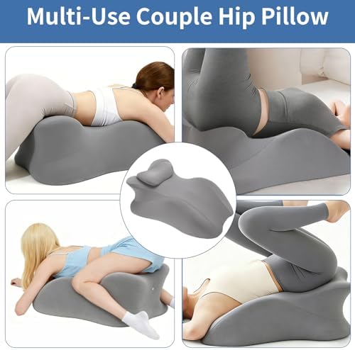 Intimacy Pillow & Sweet Spot Pillow for Couples – Ergonomic Memory Foam Cushion, Multi-Use Wedge Pillow for Daily, Breathable Removable Cover, High-Density Foam, Ideal for Bedroom (Grey) - Image 5