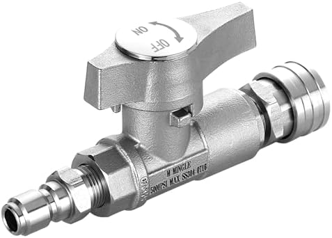 M MINGLE Ball Valve Pressure Washer, 3/8" Quick Connect Ball Valve for Power Washer Hose, 5000 PSI by MMINGLE