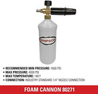Simpson Pressure Washer Foam Cannon, 1/4" Quick Connect, 1 Liter, 80271 - Image 5