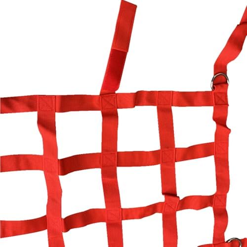 Car Front Rear Partition Barrier Net Replacement for Wrangler JK JL Unlimited 2007-2023 Gladiator JT Truck 2 Door 4 Door Pet Safe Drive (Red) - Image 3