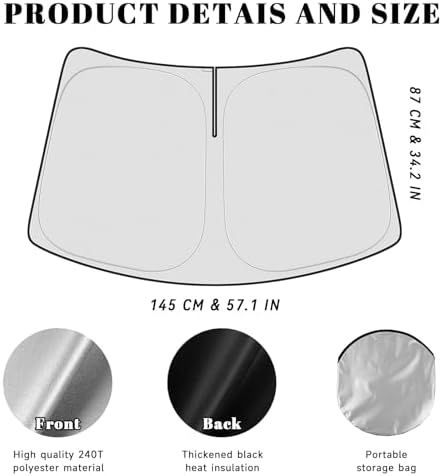Car Windshield Sun Shade for Lexus 2016-2022 RX 350 450h Accessories (OEM Design) Reflective Foldable Heat Insulation Sunshade for Ultimate Protection - Image 5