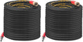 Hourleey 50FT Pressure Washer Hose with 3/8 Inch Quick Connect, High Tensile Wire Power Washer Hose, 4000 PSI (Pack of 2) by Hourleey