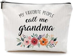 DILSJ Grandma Gifts Makeup Bag, Grandma Gifts For Christmas From Grandson Grandkids Cosmetic Bags For Women, Grandmother Gift Zipper Makeup Pouch Travel Organizer Toiletry Bag by DILSJ