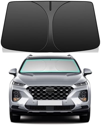 Windshield Sun Shade for Hyundai Santa Fe 2019-2023 Foldable Front Window Sunshade Car Accessory by Unknown