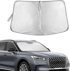 Windshield Sun Shade, Foldable Front Car Window Shades Cover for Windshield Sun Visor Protector, Keep Interior Cool, Universal Fit for Sedan SUV MPV, Car Accessories (57.09" x 31.5 ") by Unknown