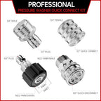AURORA CAR Pressure Washer Quick Connect Kit, Stainless Steel Adapter 8 Pcs - Image 6