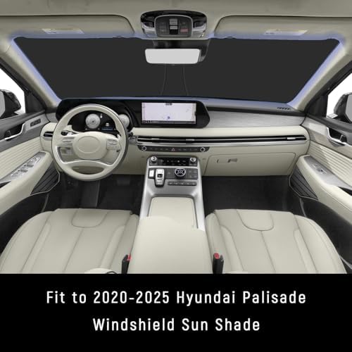 Windshield Sun Shade for Hyundai 2020-2025 2026 Palisade Accessories (OEM Size) Auto Interior Front Window Sun Visor Heat Protection - Image 2