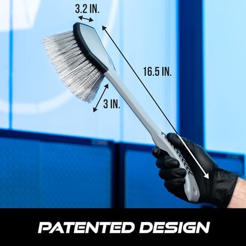 VIKING Wheel and Fender Cleaning Brush with Long Handle for Car Detailing - Image 6