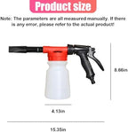 YoRise Car Wash Foam Gun, Adjustable Foam Cannon for Hose, Car Wash Sprayer with 6 Levels of Foams Concentration, Car Washing Soap Sprayer Connect to Any Garden Hose (Red) - Image 2