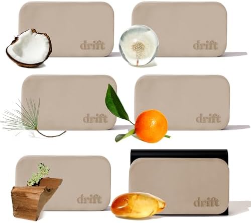 Drift Car Air Freshener - Stone Air Freshener Car Odor Eliminator - Long Lasting Scent - Auto Accessories - Metal Clip - Clean Ingredients - Variety 6 Pack Starter Kit - CLIP INCLUDED by driftscents