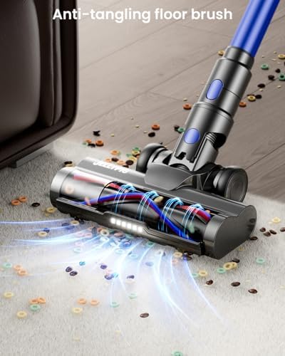 Cordless Vacuum Cleaner, Upgraded 650W 55KPA 70Mins Cordless Stick Vacuum Cleaner with Self-Standing and Touch Screen, Anti-tangle Wireless Vacumm, Vacuum Cleaners for Home/Pet Hair/Carpets/Floors - Image 6