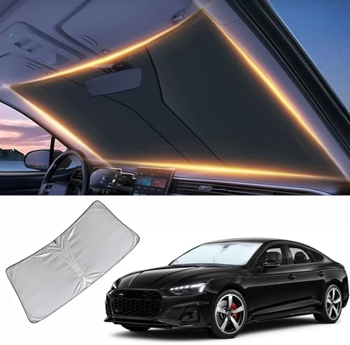 Windshield Sun Shade for Audi A4 A5 Q3 Front Window Shades Cover for 2010-2024 2025 2026 A4 A5 Q3 Windshield Sun Visor Protector Car Accessories by LZYYQX