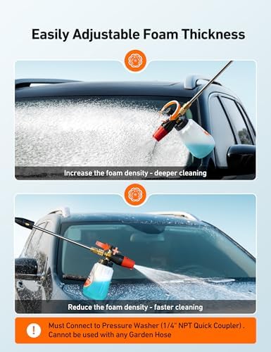 AstroAI Foam Cannon for Pressure Washer with 1/4" Quick Connect Plug, 1 L - Image 3