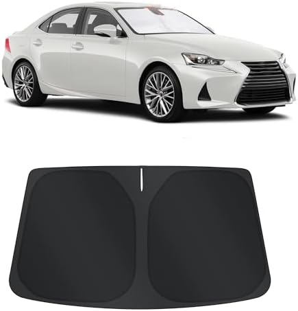 TINGLU Sun Shade for Le xus is Sedan (NOT for Le xus RX, ES) 2014-2020 Accessories Windshield Sun Shade Window Shade UV Rays Protection Sun Visor Cover with Steering Wheel Sunshade Storage Bag by TINGLU