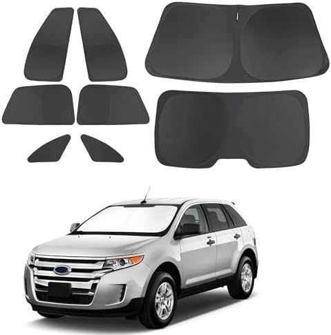 TINGLU Window Shades for Ford Edge 2007-2014 Accessories Car Side Full Windows Rear Triangular Windshield Sun Shade Sun UV Rays & Privacy Protection for Camping,Napping 8PCS by TINGLU