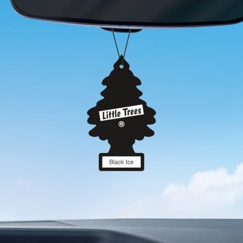 LITTLE TREES Car Air Freshener | Hanging Tree Provides Long Lasting Scent for Auto and Home | Black Ice, 24 Air Fresheners - Image 5
