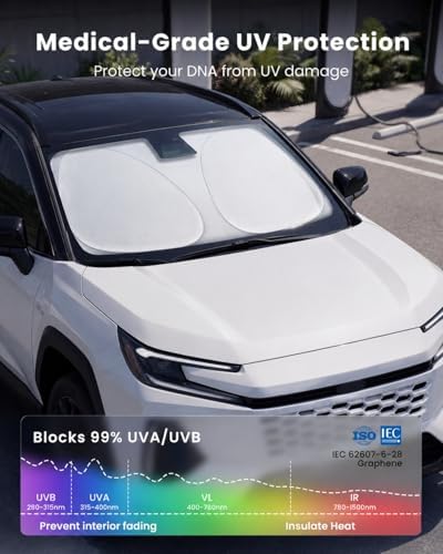 REEVAA Car Windshield Sun Shade for Toyota RAV4 2026 - Image 3