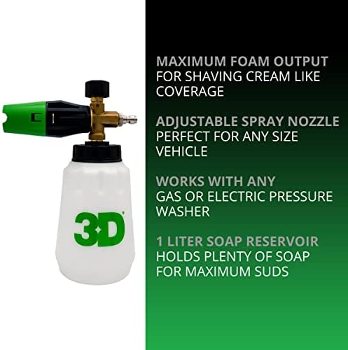 3D Ultra Blast Foamer - Car Wash Pressure Washer Foamer - Multiple Spray and Pressure Ranges - Works with All Soaps - Heavy Duty - Image 3