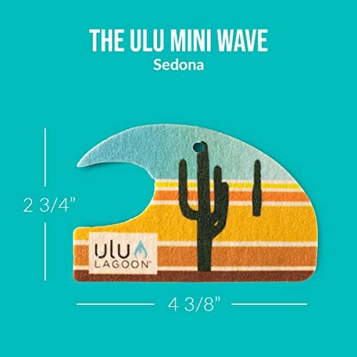 ulu Lagoon Hanging Car Air Freshener | Tropical Beach Coconut Surf Wax Scent Mini Wave | Long Lasting Car Freshener, Closet and Beyond | Made In USA | 3 Pack (Desert) - Image 5