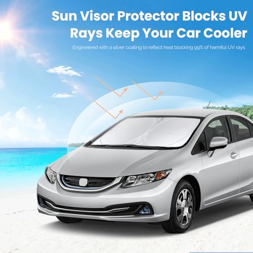Windshield Sunshade for 2012 2013 2014 2015 Honda Civic Sun Visor - Image 4
