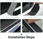 Rear Bumper Protector, Rubber Anti-Scratch Trunk Guard, Non-Slip Door Sill Protection Strip, Universal Automotive Exterior Accessories for Car SUV Truck (40.9 x3.1 Inch) - Image 6