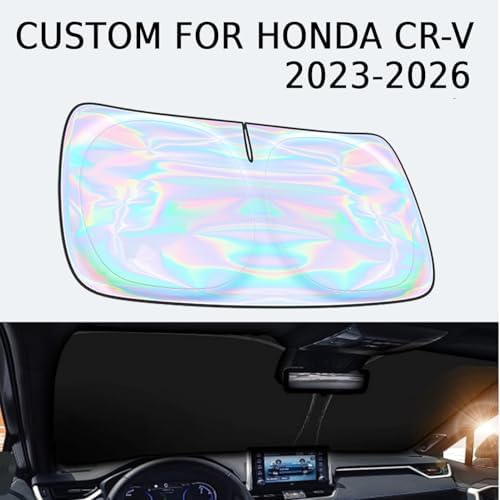 Windshield Sun Shade for Honda CR-V 2023 2024 2025 2026-4 Layers Sunshade Compatible with Honda CR-V Foldable Front Window Sunshade Sun Visor Protector Block UV Rays Keep Your Car Cooler - Image 2