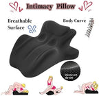 Couples Pillow, Intimacy Wedge Pillow, 27° Angle Support Ergonomic Memory Foam Posture Corrector Hip Back Support, Prone Pillow for Neck and Waist, Sleeping, Reading, Massage Relax - Image 2