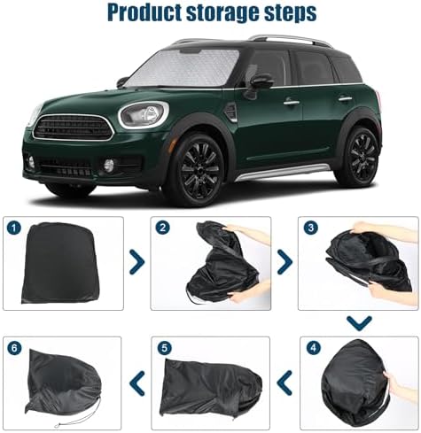 6 Layers Windshield Sun Shade for Mini Countryman 2010-2024 - Image 6