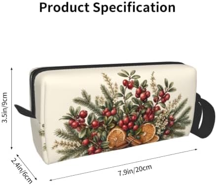 Cranberry Small Makeup Bag, 600D Oxford Cosmetic Pouch for Women | Cranberry Cosmetic Bag, Double-Sided Printed Toiletry Pouch with Foam Padding for Women, Travel, Gym, Weekend and Daily Use - Image 3