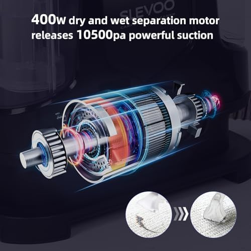 Slevoo 400W 18Kpa Carpet Cleaner Machine with 1 Bottle Cleaning Solutions - Image 5