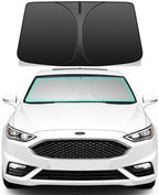 Windshield Sun Shade for 2013-2021 Ford Fusion Double Layer Foldable Car Front Window Sunshade Accessories 240 T Sun Visor Protector Reflective Cover Block UV Rays & Sun Heat by Unknown