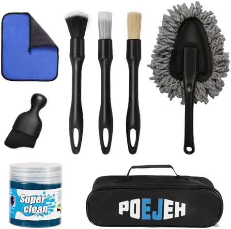 8PCS Car Detailing Kit Boar Brush 160g Reusable Gel Auto & Home Use by Unknown