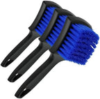 Viking Carpet Cleaning and Scrub Brush for Floor Mats, Cleaning Brush for Car Interior and Home, Black and Blue, 8.3 inch x 2.5 Inch (Pack of 3) by VikingCarCare