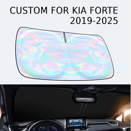 Windshield Sun Shade for Kia Forte 2019-2024 2025-4 Layers Sunshade Compatible with Kia Forte Foldable Front Window Sunshade Sun Visor Protector Block UV Rays Keep Your Car Cooler Car Accessories - Image 2