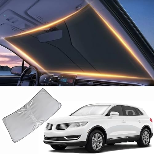 Windshield Sun Shade for Lincoln MKX Front Window Shades Cover for 2007-2018 MKX Windshield Sun Visor Protector Car Accessories by LZYYQX