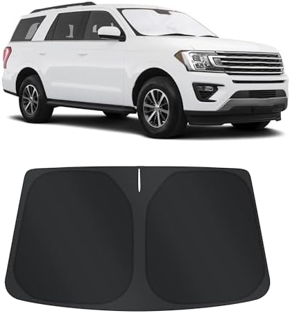 TINGLU Sun Shade for Ford Expedition SUV 2018-2024 2025 Accessories Windshield Sun Shade Window Shade UV Rays Protection Sun Visor Cover with Steering Wheel Sunshade Storage Bag by TINGLU